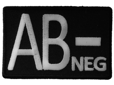 AB NEGATIVE Blood ID Patch