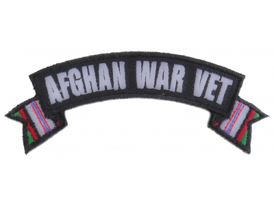 Afghan War Vet Small Ribbon Rocker | US Military Veteran Patches