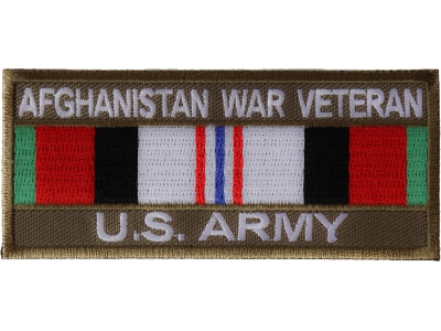 Afghanistan War Veteran US Army Patch Rect | US Military Veteran Patches