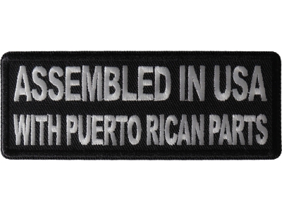 Assembled in USA with Puerto Rican Parts Patch