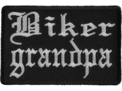 Biker Grandpa Patch In Old English