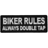 Biker Rules Always Double Tap Patch