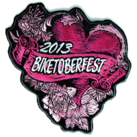 Biketoberfest 2013 Pink Hearts Roses Patch