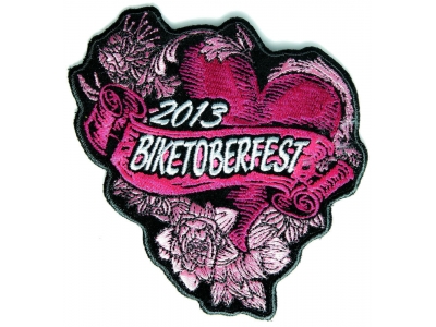 Biketoberfest 2013 Pink Hearts Roses Patch