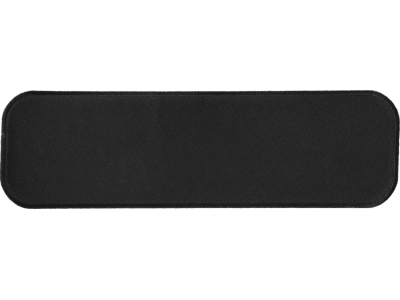 Black 10 Inch Straight Blank Patch | Embroidered Patches