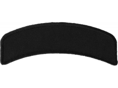 Black 4 Inch Arched Blank Patch Rocker | Embroidered Patches