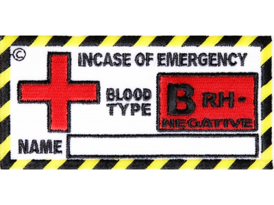 Blood Group B Negative Patch