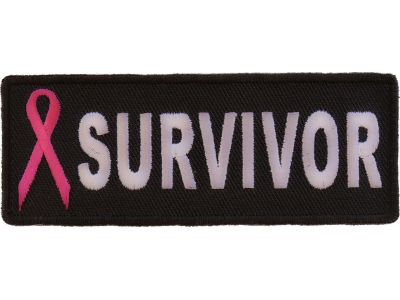 Breast Cancer Survivor Pink Ribbon Patch | Embroidered Patches