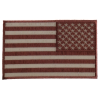 Brown Subdued American REVERSED Flag Patch