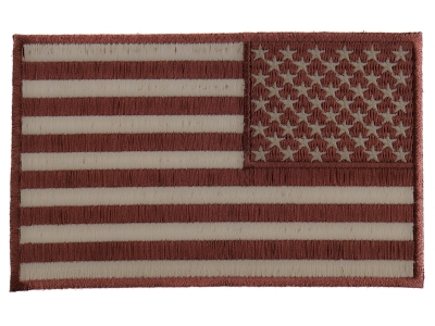 Brown Subdued American REVERSED Flag Patch