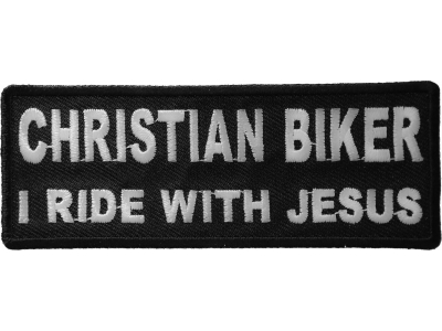 Christian Biker I Ride With Jesus Patch | Embroidered Patches