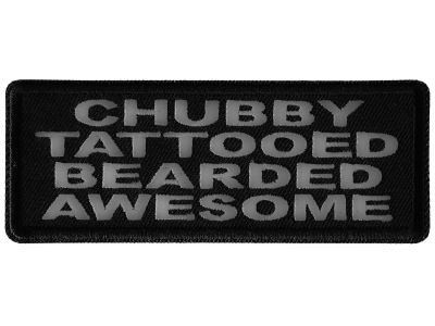 Chubby Tattooed Bearded Awesome Patch