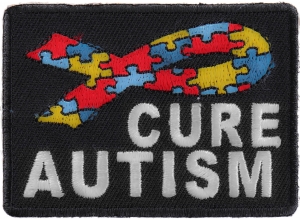 Cure Autism Puzzle Pieces Ribbon Patch | Embroidered Patches