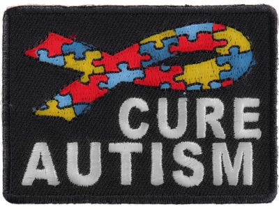 Cure Autism Puzzle Pieces Ribbon Patch | Embroidered Patches