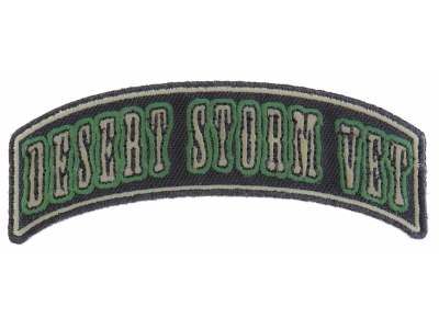 Desert Storm Vet Rocker Small Patch | US Military Veteran Patches