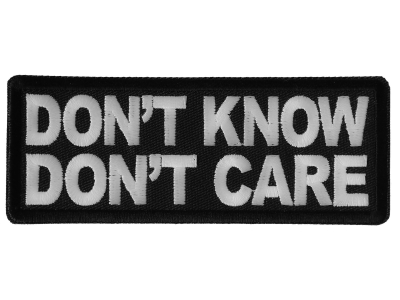 Don't Know Don't Care Patch