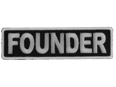 Founder Patch 3.5 Inch White