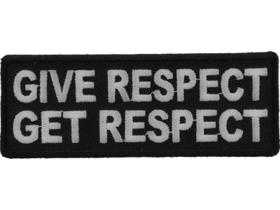 Give Respect Get Respect Patch