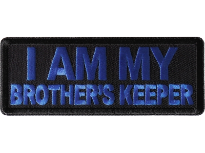 I am My Brother's Keep Patch Blue