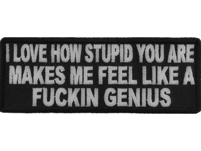 I Love How Stupid You Are Patch | Embroidered Patches