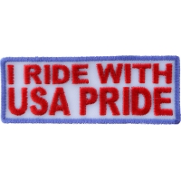 I Ride With USA Pride Patch