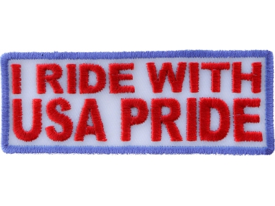 I Ride With USA Pride Patch