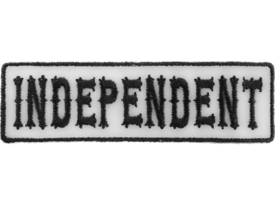 Independent Patch Black On White