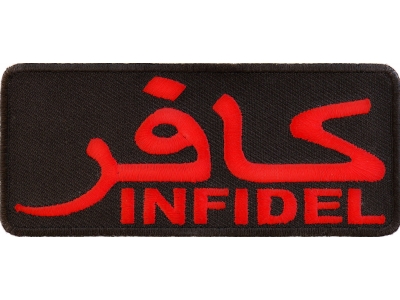 Infidel Patch Red With Arabic