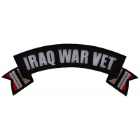 Iraq War Vet Rocker Patch With Flags | US Military Veteran Patches