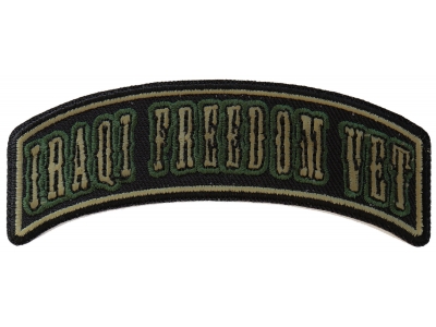 Iraqi Freedom Vet Rocker Small Patch | US Military Veteran Patches