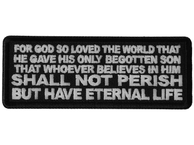 John 3 16 Quote Patch