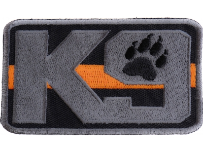 K-9 Thin Orange Line Search And Rescue Patch | Embroidered Patches