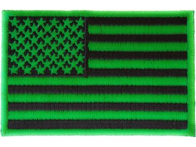 Kelly Green American Flag Patch