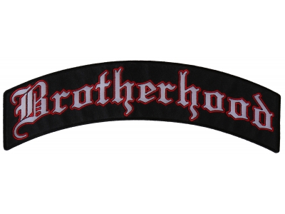 Large Brotherhood Top Rocker Vest Back Patch | Embroidered Patches