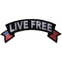 Live Free Flag Rocker Patch