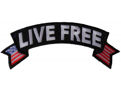 Live Free Flag Rocker Patch