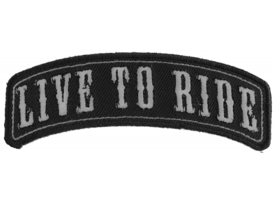 Live To Ride Rocker Small Patch | Embroidered Patches