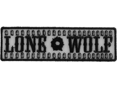 Lone Wolf Patch With Bullets | Embroidered Patches