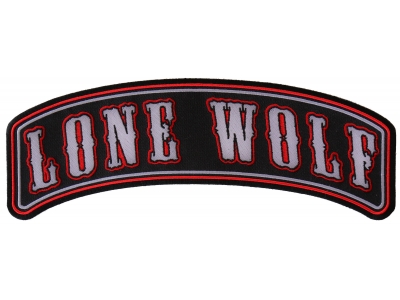 Large Lone Wolf Rocker Patch | Embroidered Patches