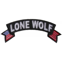 Lone Wolf Small Flag Rocker Patch