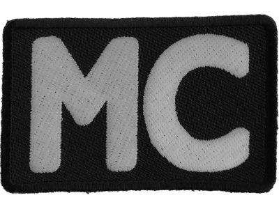 MC Patch - Black White  | Embroidered Biker Patches