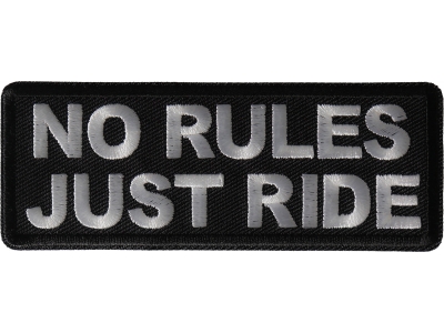 No Rules Just Ride Patch