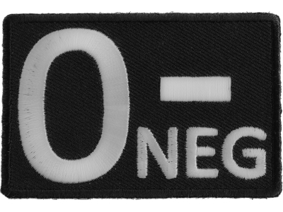 O NEGATIVE Blood ID Patch