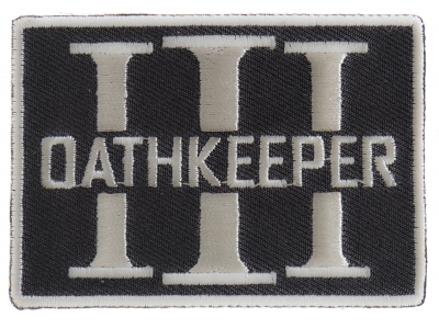 Oathkeeper Three  Percenter Gray Patch | Embroidered Patches