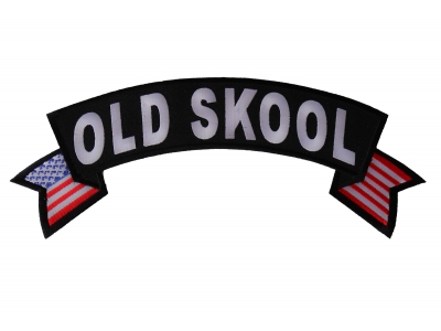 Old Skool Large Flag Rocker Patch