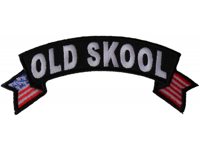 Old Skool Small Flag Rocker Patch