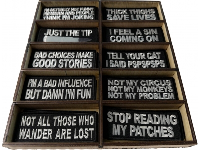 Wooden Patch Display Box