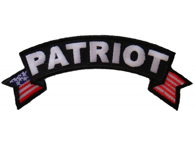 Patriot Rocker Patch With US Flag | US Military Veteran Patches