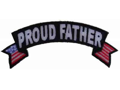 Proud Father US Flag Rocker Patch | US Coast Guard Military Veteran Patches