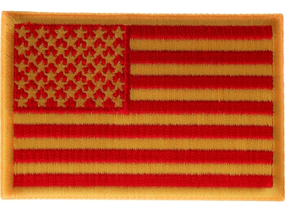 Red and Yellow US Flag Patch